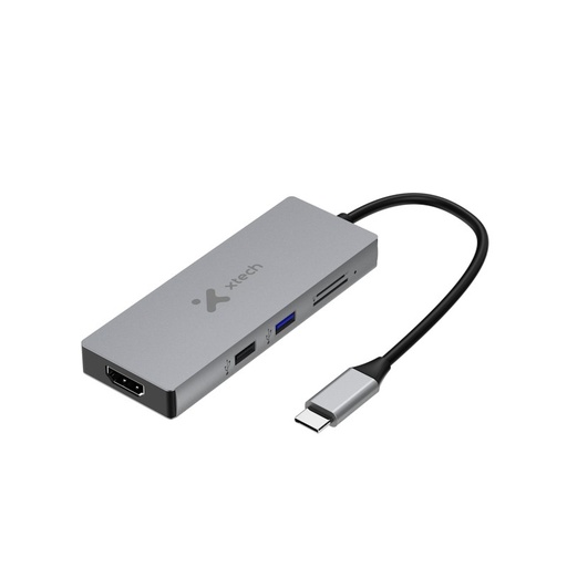 [INTC-AB005XTK34] Xtech 5 in 1 USB-C Hub HDMI Ethernet 2 USB PD XTC-572